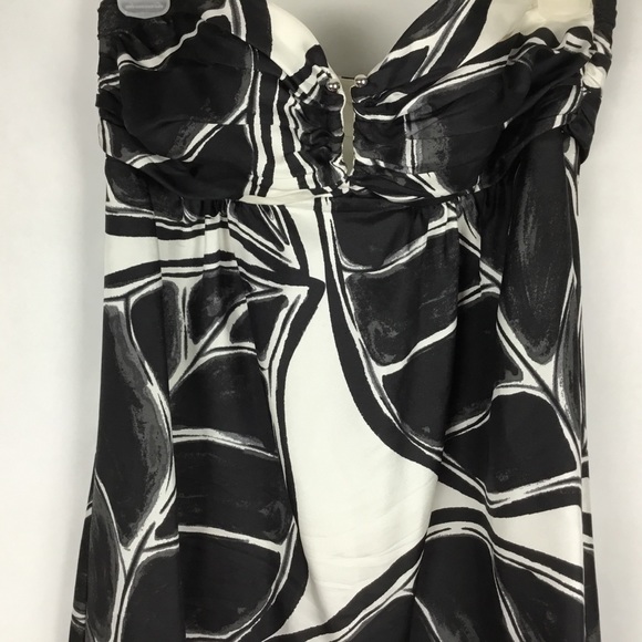 WHBM Women Mini Dress Strapless Lined Silk Size 0 - Picture 4 of 8